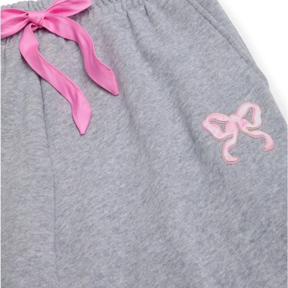 LoveShackFancy x Pink Wide Leg Sweatpants - Picture 3 of 8
